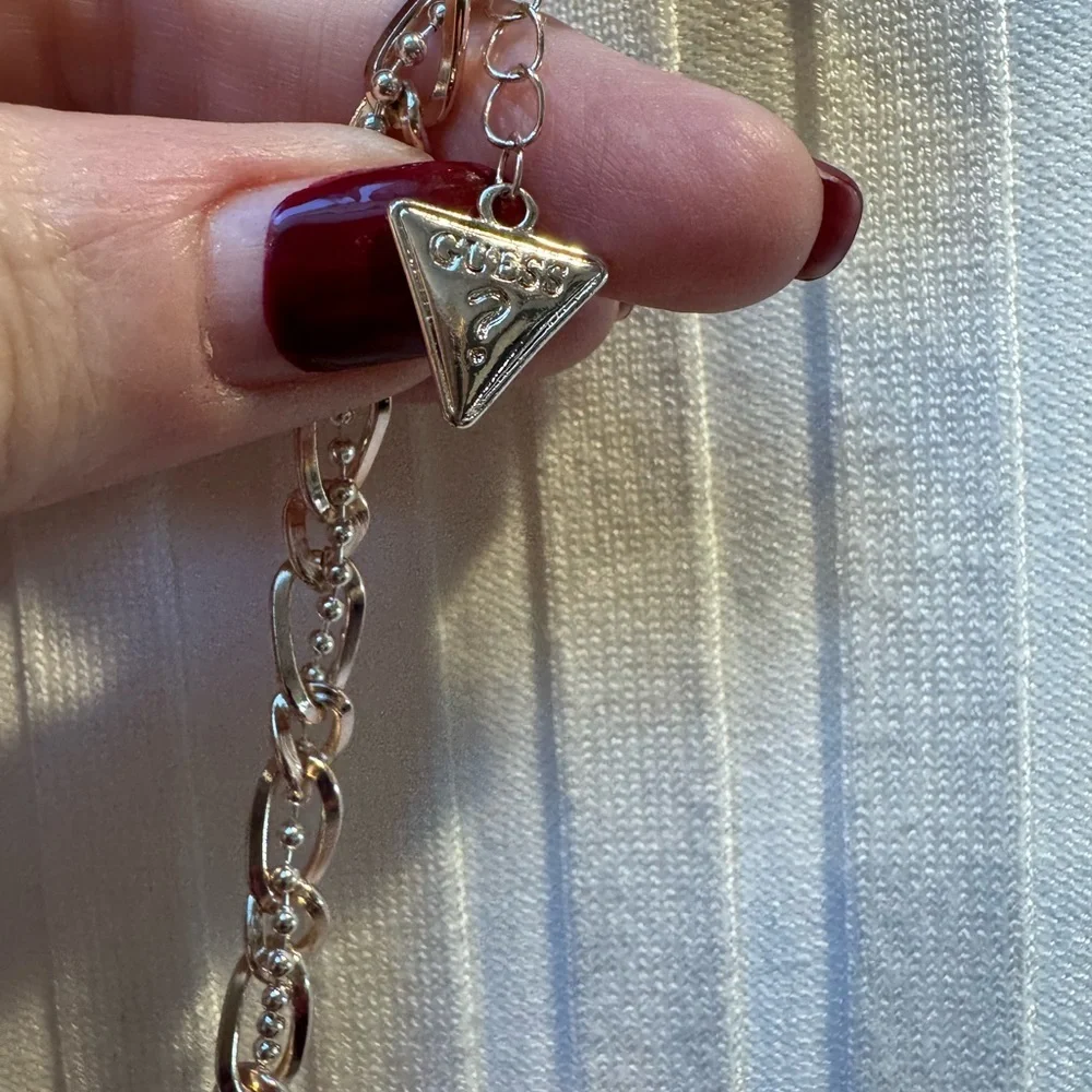 NWT Guess Gold and Silver Tassel Necklace - Picture 7 of 16